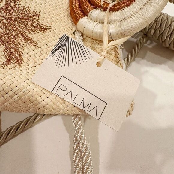 NWT Palma Canaria Palm Beach Bucket Bag $262.00 Handmade Tropical Handbag - Picture 7 of 8